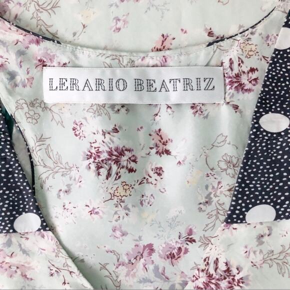 Lerario Beatriz Ditsy Floral Silk Dress Size 8 Lagenlook Summer - Picture 6 of 7